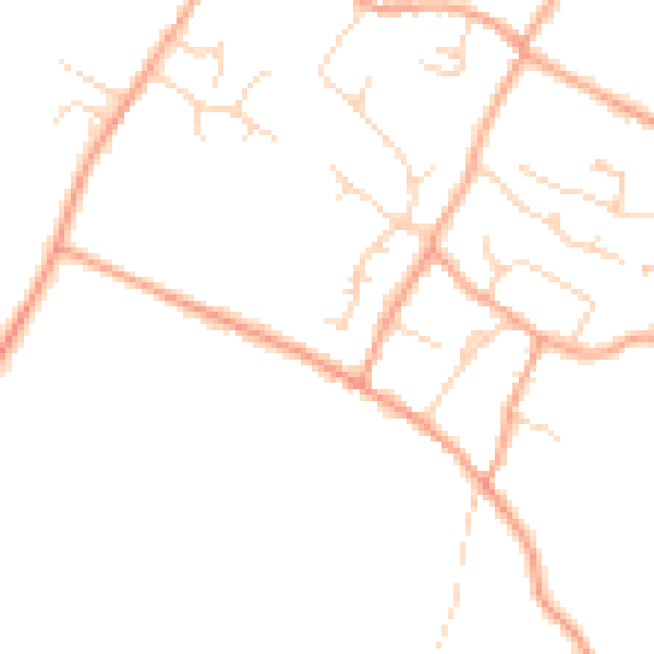 Daytime road noise heatmap for CB24 5LU