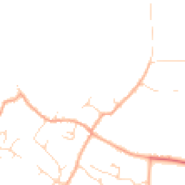 Daytime road noise heatmap for CB24 5TX