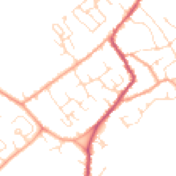 Daytime road noise heatmap for CB24 8TR