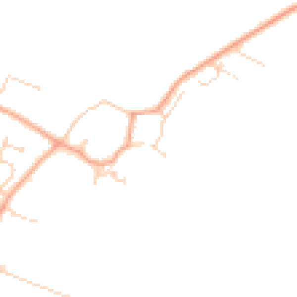Daytime road noise heatmap for CB24 9ND