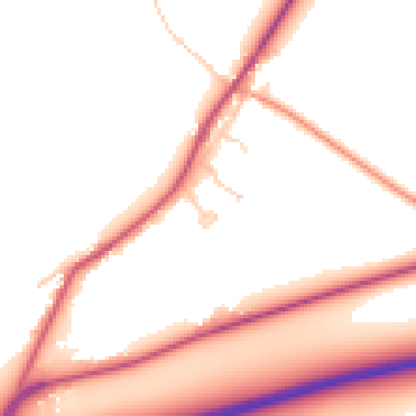 Daytime road noise heatmap for CB25 9AA