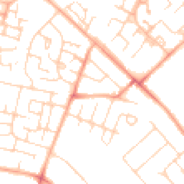 Daytime road noise heatmap for CB4 2EH