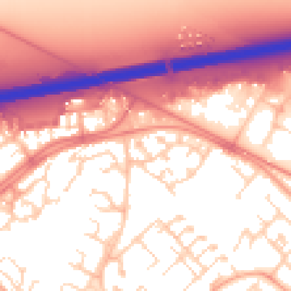Daytime road noise heatmap for CB4 2UF