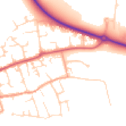 Daytime road noise heatmap for CB6 2RQ
