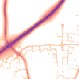 Daytime road noise heatmap for CB6 2YH