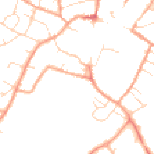 Daytime road noise heatmap for CB7 4DB