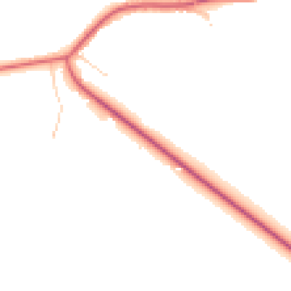 Daytime road noise heatmap for CB7 4UU