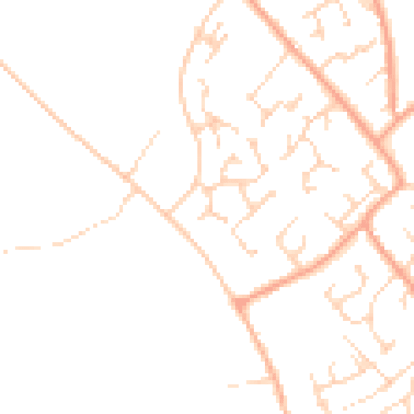 Daytime road noise heatmap for CB7 5FR