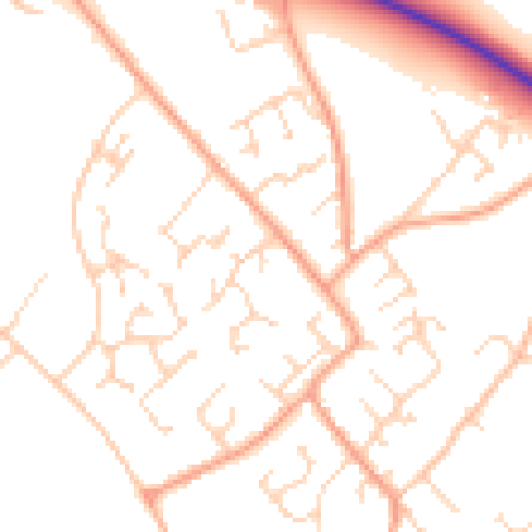 Daytime road noise heatmap for CB7 5FX