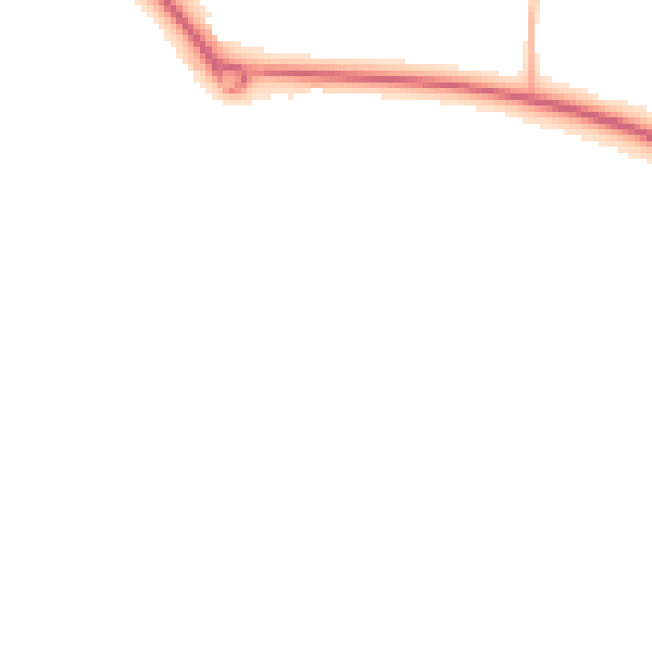 Night-time road noise heatmap for CB7 5GN