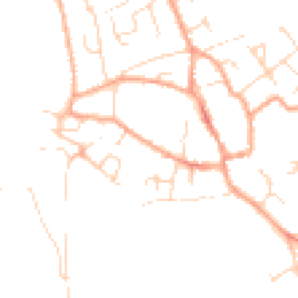 Daytime road noise heatmap for CB7 5HJ