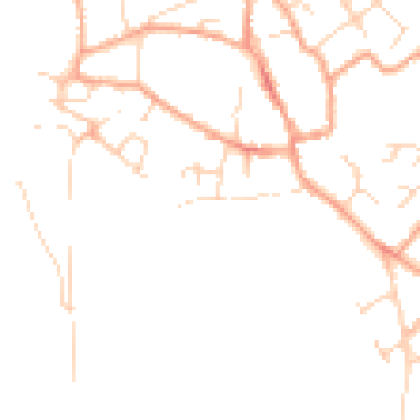 Daytime road noise heatmap for CB7 5HP