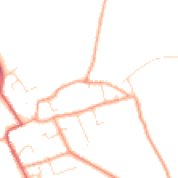 Daytime road noise heatmap for CB7 5TD