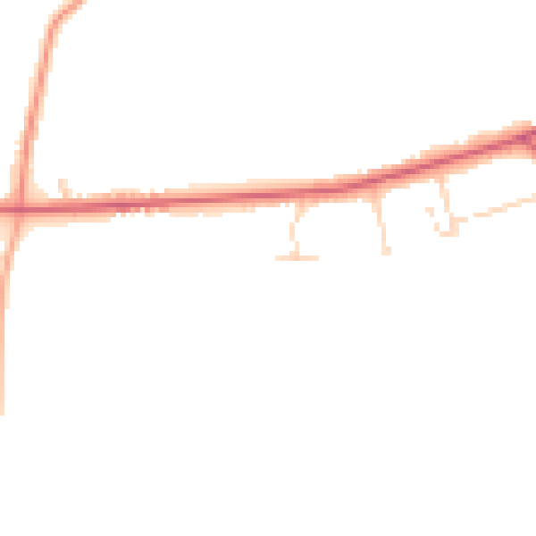 Daytime road noise heatmap for CB7 5XJ