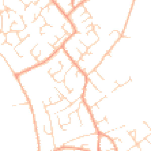 Daytime road noise heatmap for CB7 5ZN