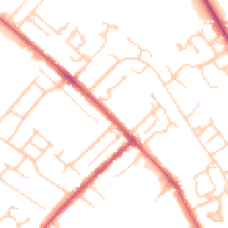 Daytime road noise heatmap for CB8 0AF