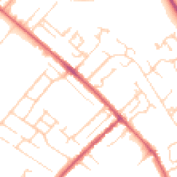 Daytime road noise heatmap for CB8 0AY