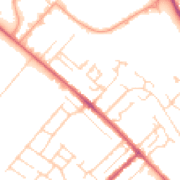 Daytime road noise heatmap for CB8 0BE