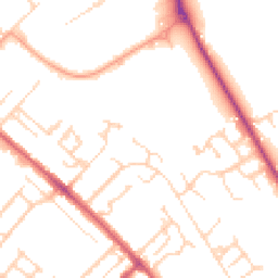 Daytime road noise heatmap for CB8 0BJ