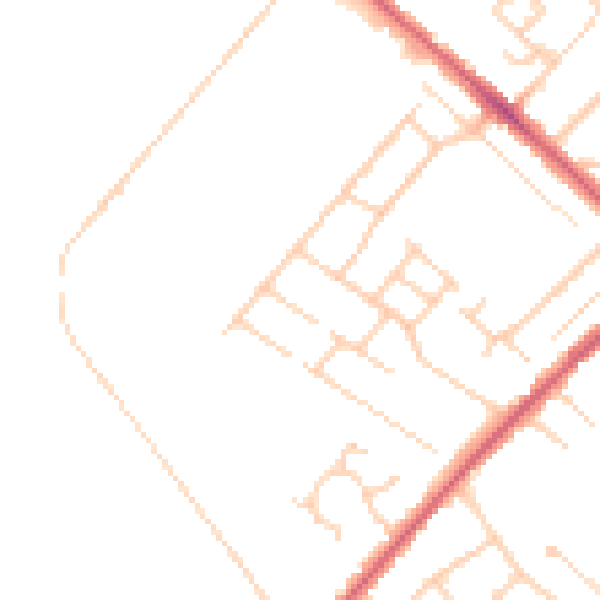 Daytime road noise heatmap for CB8 0DD