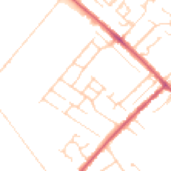 Daytime road noise heatmap for CB8 0DH