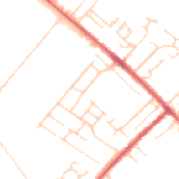 Daytime road noise heatmap for CB8 0DJ