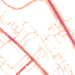 Daytime road noise heatmap for CB8 0DR