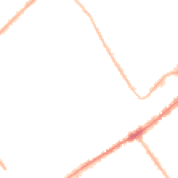 Night-time road noise heatmap for CB8 0JA