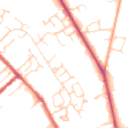 Daytime road noise heatmap for CB8 0LN
