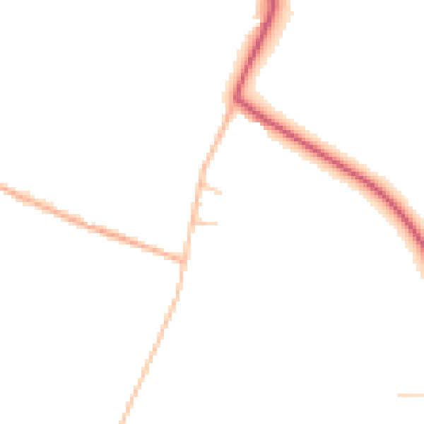 Daytime road noise heatmap for CB8 0PJ