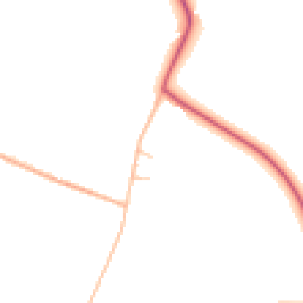 Daytime road noise heatmap for CB8 0RF