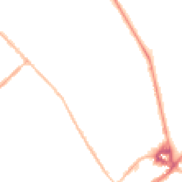 Night-time road noise heatmap for CB8 0ST