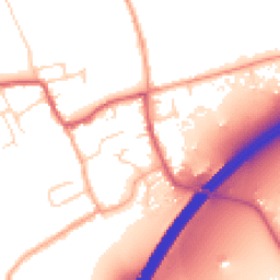Daytime road noise heatmap for CB8 7EJ