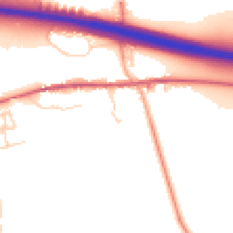 Daytime road noise heatmap for CB8 7GJ