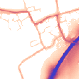 Daytime road noise heatmap for CB8 7HA