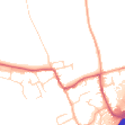 Daytime road noise heatmap for CB8 7JP
