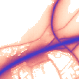 Daytime road noise heatmap for CB8 7NP