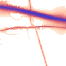 Daytime road noise heatmap for CB8 7QA