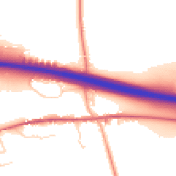 Daytime road noise heatmap for CB8 7QS
