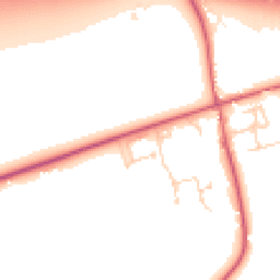 Daytime road noise heatmap for CB8 7RD