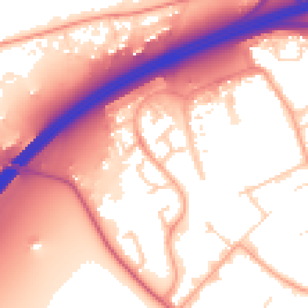 Daytime road noise heatmap for CB8 7RX