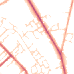 Daytime road noise heatmap for CB8 7SE