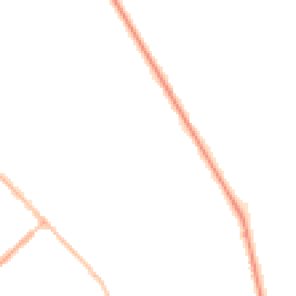 Night-time road noise heatmap for CB8 7SE