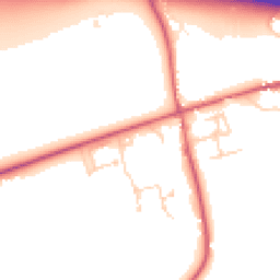 Daytime road noise heatmap for CB8 8FA