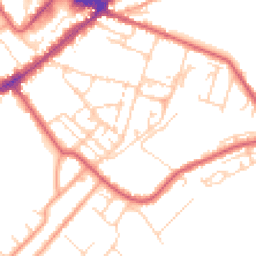 Daytime road noise heatmap for CB8 8HB