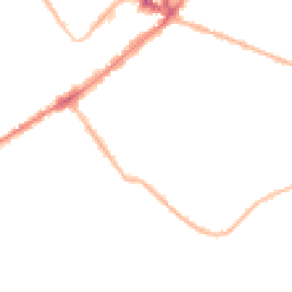 Night-time road noise heatmap for CB8 8HZ