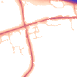 Daytime road noise heatmap for CB8 8QY