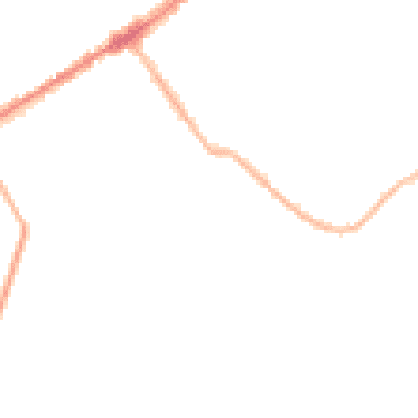 Night-time road noise heatmap for CB8 9BL