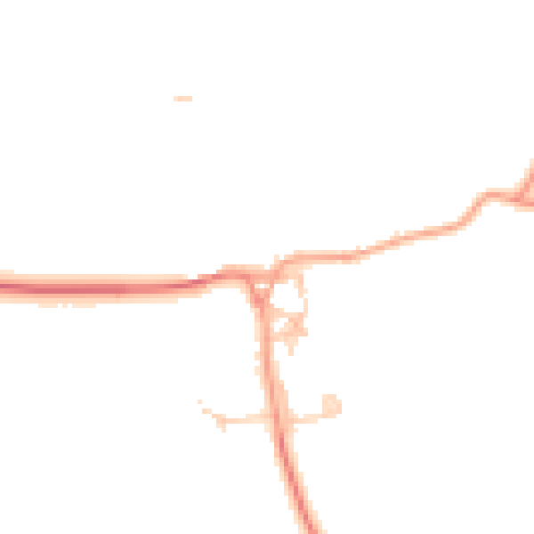 Daytime road noise heatmap for CB8 9DS