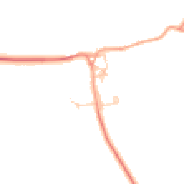 Daytime road noise heatmap for CB8 9DX